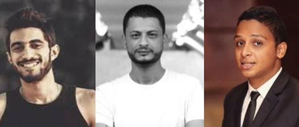Schadi Habasch (l.) starb im Gefängnis, Galal El-Behairy und Mustafa Gamal sind in Haft.