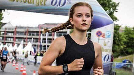 Annika Söllinger beim Sport - vor der Erkrankung.