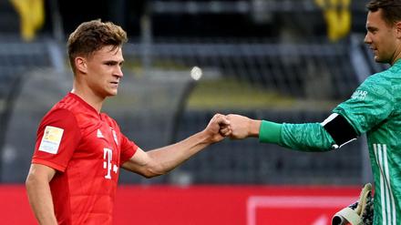 Münchens Joshua Kimmich (links) erhielt am Dienstagabend Lob von allen Seiten.