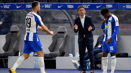 Applaus, Applaus. Bruno Labbadia feierte als Trainer von Hertha BSC den perfekten Einstand.