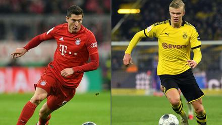 Goalgetter: Robert Lewandowski (links) und Erling Haaland sind echte Tormaschinen.