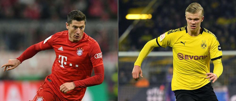 Goalgetter: Robert Lewandowski (links) und Erling Haaland sind echte Tormaschinen.