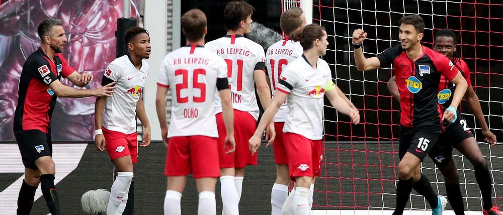 Der Führungstreffer. Marko Grujic jubelt über das 1:0 – und letztlich auch über das 2:2 zum Schluss.
