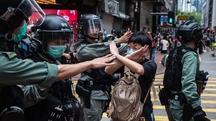 Protest gegen das Sicherheitsgesetzt in Hongkong
