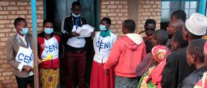 Wahlstation in Burundi