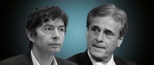 Wortduell unter Virologen: Christian Drosten (l.) reagiert empört auf die Aussagen Alexander Kekulés.