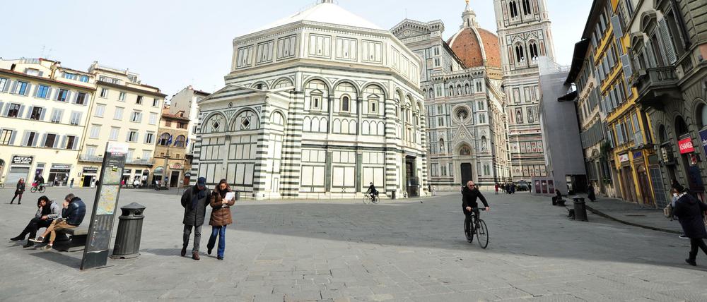 In der Krise kaum was los. Die Piazza del Duomo.