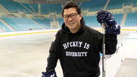 Gegen alle Widerstände. Martin Hyun bestritt für seinen Heimatklub Krefeld Pinguine insgesamt 38 Spiele in der Deutschen Eishockey-Liga.