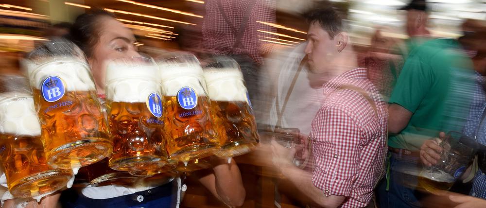 Oktoberfeststimmung das ganze Jahr, das verspricht das Hofbräuhaus.