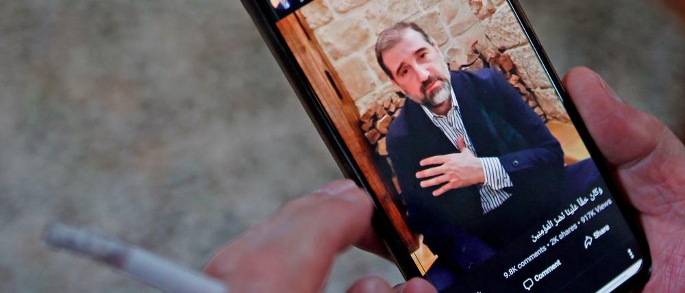Per Facebook-Videos wandte sich Rami Makhlouf in den vergangenen Wochen gleich dreimal an die Öffentlichkeit.