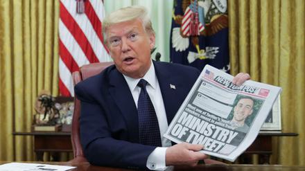  US-Präsident Donald Trump hat ein Dekret unterzeichnet, mit dem der Schutz sozialer Medien wie Twitter und Facebook vor Strafverfolgung beendet werden soll. 
