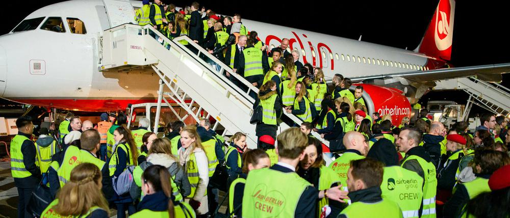 Die Forderungen der Beschäftigten gingen über das hinaus, was bei Air Berlin noch zu holen sei.