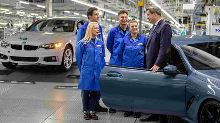 Markus Söder bei einem Besuch in einem BMW-Werk im Jahr 2018.