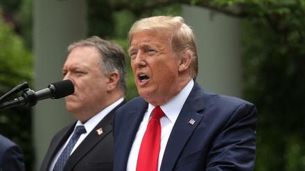 Gibt Linksradikalen die Schuld für die Ausschreitungen in US-Städten: US-Präsident Trump (Archivbild)