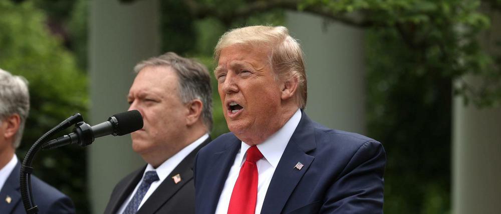 Gibt Linksradikalen die Schuld für die Ausschreitungen in US-Städten: US-Präsident Trump (Archivbild)