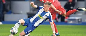 Endlich wieder Leistungsträger. Peter Pekarik (am Ball, im Zweikampf mit Marius Bülter vom 1. FC Union).