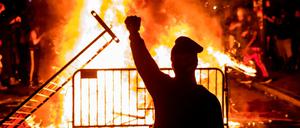 Ein Protestierender vor dem Weißen Haus in Washington.