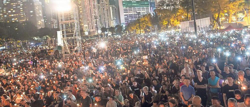 2019 gedachten in Hongkong 180.000 Menschen der Opfer des Tiananmen-Massakers.
