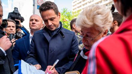 Oppositionskandidat Rafal Trzaskowski muss noch Unterschriften sammeln.