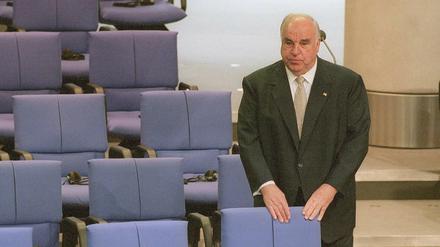 Alt-Bundeskanzler Helmut Kohl, CDU, im Bundestag. Das Bild stammt aus dem Jahr 2000.