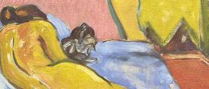 Wirkt wie von Max Pechstein, tatsächlich ist der 2003 versteigerte „Akt mit Katze“ aber eine Fälschung.