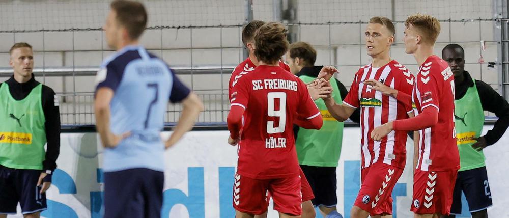 Eingekreist: Freiburg konnte sich über Nils Petersens Führungstreffer freuen.