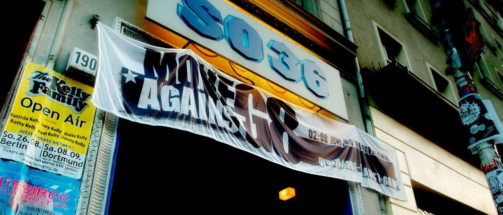 Der Berliner Club SO36 in Kreuzberg in der Oranienstraße.