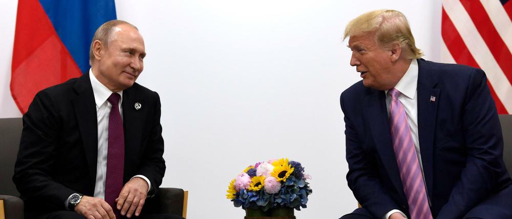 US-Präsident Trump und Russlands Präsident Putin im Juni 2019 in Osaka