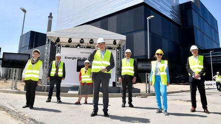 Einweihung des Vattenfalls-Heizkraftwerks in Berlin-Marzahn