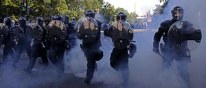 Polizei bei einer Demonstration in Washington