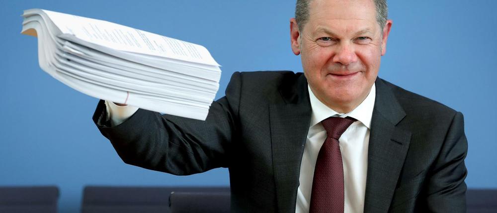 Finanzminister Olaf Scholz. Der mit dem "Wumms". 