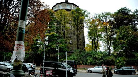Der Wasserturm in der Knaackstraße in Berlin Prenzlauer Berg