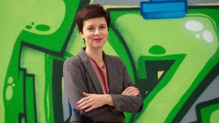 Für ein Partizipationsgesetz. Die Berliner Integrationsbeauftragte Katarina Niewiedzial im IT-Dienstleistungszentrum Berlin.