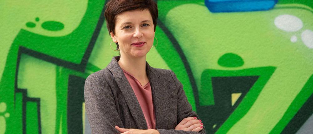 Für ein Partizipationsgesetz. Die Berliner Integrationsbeauftragte Katarina Niewiedzial im IT-Dienstleistungszentrum Berlin.