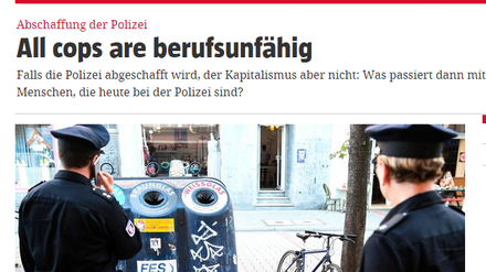 Die "taz" sinniert darüber, was mit arbeitslosen Polizisten am besten anzufangen ist. 