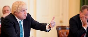 Der britische Premierminister Boris Johnson nimmt am Montag an einer Videokonferenz mit EU-Spitzenvertretern teil.