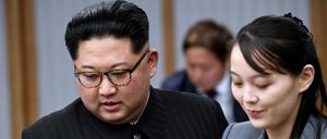 Auf Konfrontationskurs mit dem Süden: Nordkoreas Machthaber Kim Jong Un und seine Schwester Yo Jong