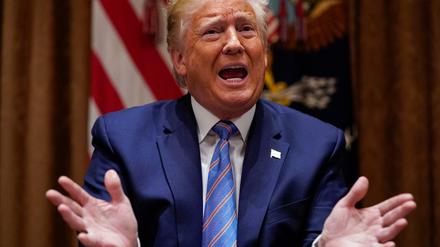 Donald Trump, am Montag im Weißen Haus. Er bestätigt, dass er die Zahl der US-Soldaten in Deutschland auf 25.000 reduzieren möchte. 