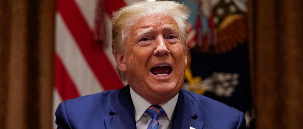 Donald Trump, am Montag im Weißen Haus. Er bestätigt, dass er die Zahl der US-Soldaten in Deutschland auf 25.000 reduzieren möchte.