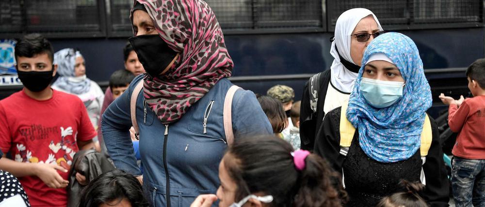 Syrische und kurdische Flüchtlinge in Griechenland