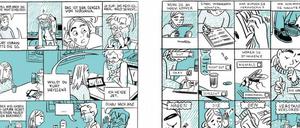 Entwicklungsroman: Eine Doppelseite aus "Küsse für Jet".