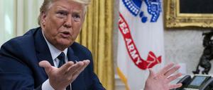 Warum das denn? Facebook hat Anzeigen von Donald Trump im Wahlkampf gesperrt.