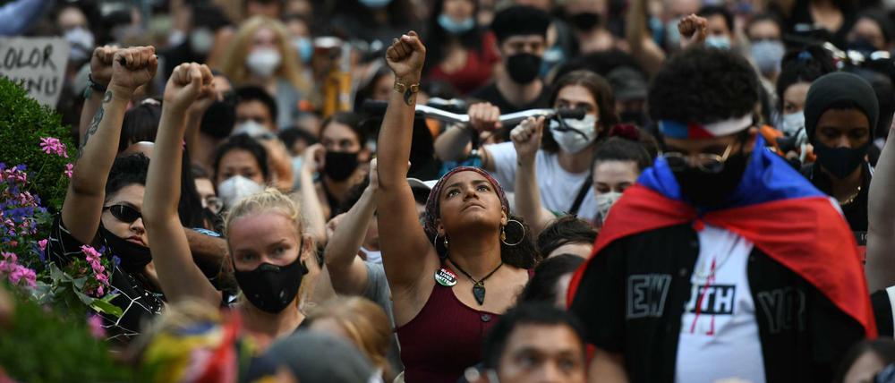 Demonstranten am „Juneteeth“ in New York.