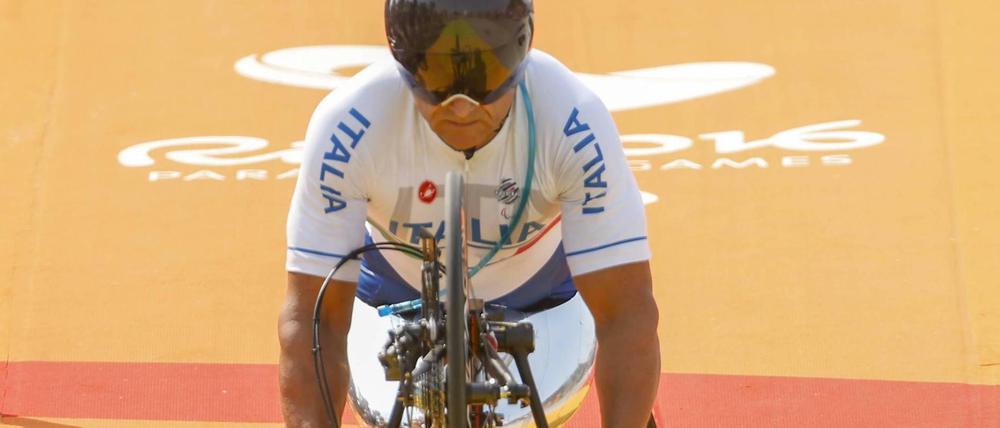 Erfolgreich auch im Handbike. Alex Zanardi bei den Paralympischen Spielen von Rio. 