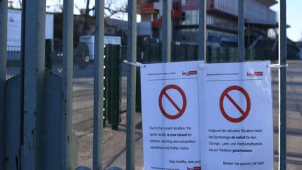 Weiterhin gesperrt. Der Saisonabbruch ist nun eine Baustelle des Berliner Fußballverbandes.