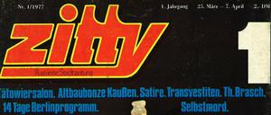 Gummibären. Das erste „Zitty“-Cover 1977.
