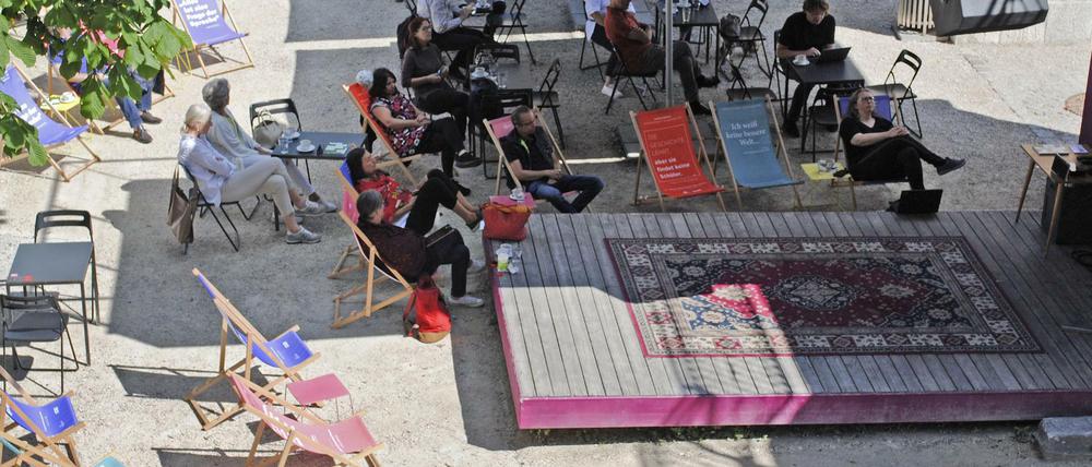 Public Viewing im Lendhafen beim Bachmann-Wettbewerb 2020