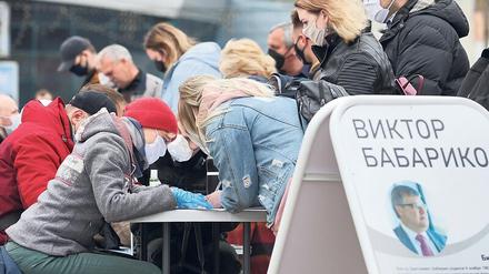 Herausforderer. Viktor Babariko hatte die Unterschriften für seine Kandidatur bei der Präsidentenwahl rasch beisammen.