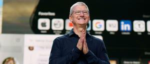 Apple Konzernchef Tim Cook hält eine Grundsatzrede während der 2020 Apple Worldwide Developers Conference. 