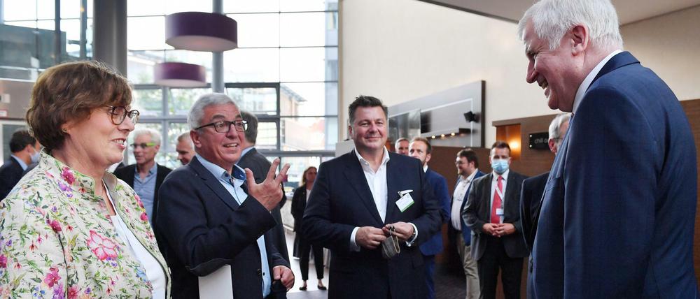 Berlins Innensenator Geisel (Mitte) am Mittwoch in Erfurt bei der Innenministerkonferenz. 
